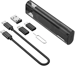 Кабель USB Jellico B23 Multifunctional 66w 3-in-1 USB to micro/Lightning/Type-C cable + Storage Case black