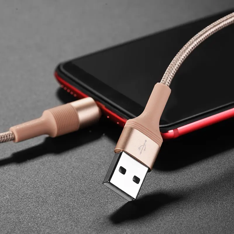 Кабель Borofone BX21 USB-A - Type-C 15w 3a 1м cable Rose/Gold - фото 2