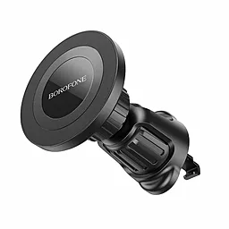 Держатель магнитный Borofone BH90 Ring magnetic (air outlet) Black - фото Держатель магнитный Borofone BH90 Ring magnetic (air outlet) Black