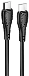 Кабель Borofone BX121 USB Type-C - Type-C 60w 3a 1м PD cable Black - фото Кабель Borofone BX121 USB Type-C - Type-C 60w 3a 1м PD cable Black