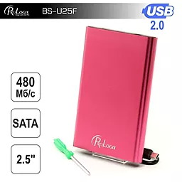 Карман для HDD PrologiX BS-U25F (BS-U25F-RED) Red - фото Карман для HDD PrologiX BS-U25F (BS-U25F-RED) Red