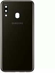 Задня кришка корпусу Samsung Galaxy A20 2019 A205  зі склом камери Original Black