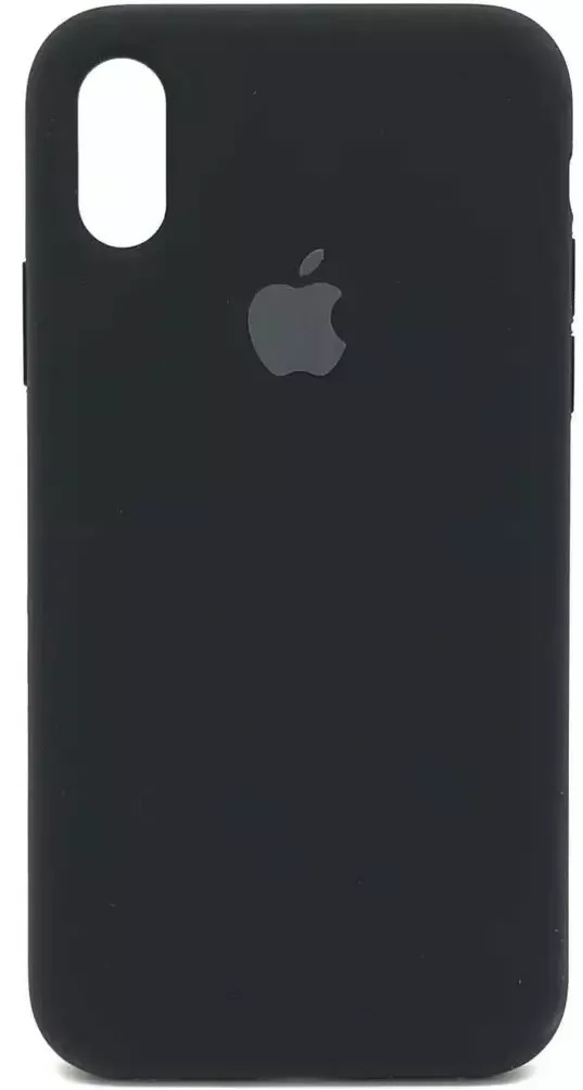 Чехол Silicone Case Full для Apple iPhone X, iPhone XS Black - фото 1