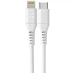 Кабель Promate PowerLink USB Type-C - Lightning 20w 3a 1.2м PD сable White (powerlink-120) - фото Кабель Promate PowerLink USB Type-C - Lightning 20w 3a 1.2м PD сable White (powerlink-120)
