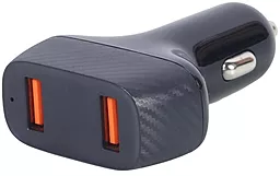 Автомобильное зарядное устройство Gembird 36w QC3.0 2xUSB-A ports car charger black (TA-U2QC3-CAR-01) - фото Автомобильное зарядное устройство Gembird 36w QC3.0 2xUSB-A ports car charger black (TA-U2QC3-CAR-01)