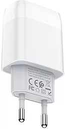 Сетевое зарядное устройство Hoco C73A 2.4a 2xUSB-A ports charger white - миниатюра 4 Сетевое зарядное устройство Hoco C73A 2.4a 2xUSB-A ports charger white - миниатюра 4
