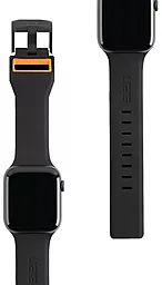 Сменный ремешок для умных часов Civilian Silicone Watch Strap for Apple Watch 42mm/44mm/45mm/49mm(OEM) (ARM58396) Black Orange - миниатюра 4