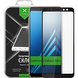 Захисне скло Vinga Full Glue Samsung A730 Galaxy A8 Plus 2018 Black (VTPGSA730)