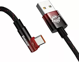 Кабель USB Baseus MVP 2 Elbow-Shaped 100w 6a 2m USB Type-C cable black/red (CAVP000520) - миниатюра 3
