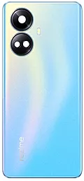 Задняя крышка корпуса Realme 10 Pro Plus со стеклом камеры Nebula Blue - фото Задняя крышка корпуса Realme 10 Pro Plus со стеклом камеры Nebula Blue