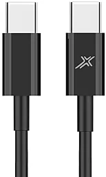 USB PD Кабель Grand-X CC-03B 20W 3A USB Type-C - Type-C Cable Black