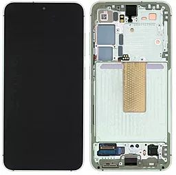 Дисплей Samsung Galaxy S23 S911 5G с тачскрином и рамкой, сервисный оригинал, Lime