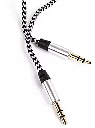 Аудио кабель Ultra AUX mini Jack 3.5mm M/M Cable 1 м black/white (UC74-0100) - миниатюра 4