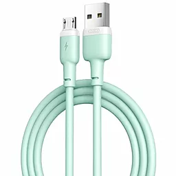 Кабель XO NB208 Liquid Silicone USB-A - micro USB 12w 2.4a 1м cable Green - фото Кабель XO NB208 Liquid Silicone USB-A - micro USB 12w 2.4a 1м cable Green