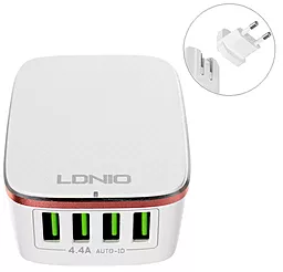 Сетевое зарядное устройство LDNio Home Charger 4USB 4.4A White (DL-A4404) - миниатюра 10