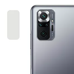 Гибкое защитное стекло Epik 0.18mm на камеру (тех.пак) для Xiaomi Redmi Note 10 Pro / Прозрачный