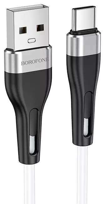 Кабель Borofone BX46 USB-A - Type-C 15w 3a 1м cable White - фото 1