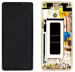 Дисплей Samsung Galaxy Note 8 N950 с тачскрином и рамкой, original PRC, Gold