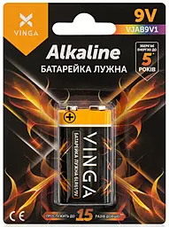 Батарейки Vinga 6LR61 Alkaline 9V 1шт - фото Батарейки Vinga 6LR61 Alkaline 9V 1шт