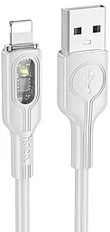Кабель Hoco U120 Transparent + intelligent power-off USB-A - Lightning 12w 2.4a 1.2м cable Gray - фото Кабель Hoco U120 Transparent + intelligent power-off USB-A - Lightning 12w 2.4a 1.2м cable Gray