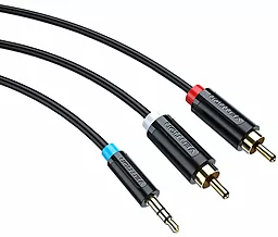 Аудио кабель Vention AUX mimi Jack 3.5 мм - 2xRCA M/M 3м cable black (BCLBI) - миниатюра 3