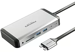Мультипортовый USB Type-C хаб Promate 13-in-1 grey (versahub-mst.grey)