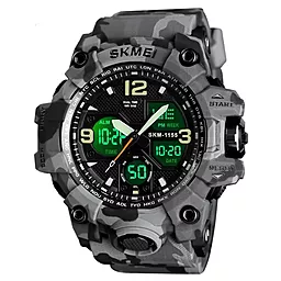 Мужские часы SKMEI 1155BCMGY Gray Camo - фото Мужские часы SKMEI 1155BCMGY Gray Camo
