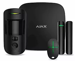 Комплект беспроводной сигнализации Ajax StarterKit Cam Plus (Hub 2 Plus/MotionCam/DoorProtect/SpaceControl) Black - фото Комплект беспроводной сигнализации Ajax StarterKit Cam Plus (Hub 2 Plus/MotionCam/DoorProtect/SpaceControl) Black