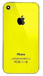 Задняя крышка корпуса Apple iPhone 4 со стеклом камеры Yellow