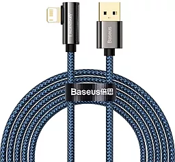 Кабель Baseus Legend Series Elbow Fast Charging USB-A - Lightning 12w 2.4a 2м cable Blue (CACS000103) - фото Кабель Baseus Legend Series Elbow Fast Charging USB-A - Lightning 12w 2.4a 2м cable Blue (CACS000103)