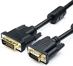 Видеокабель VGA - DVI-I (24+5) M-M 1.8M с 2-мя ферритами (16143) Atcom - фото Видеокабель VGA - DVI-I (24+5) M-M 1.8M с 2-мя ферритами (16143) Atcom