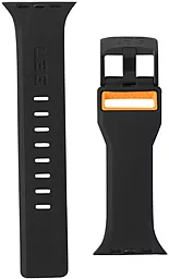 Сменный ремешок для умных часов Civilian Silicone Watch Strap for Apple Watch 42mm/44mm/45mm/49mm(OEM) (ARM58396) Black Orange - миниатюра 3