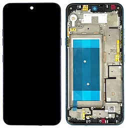 Дисплей LG K12 Max, K12 Prime, K50, Q60 (X520, X525) з тачскріном і рамкою, Blue