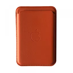 Чехол Apple Leather Wallet with MagSafe Kumquat