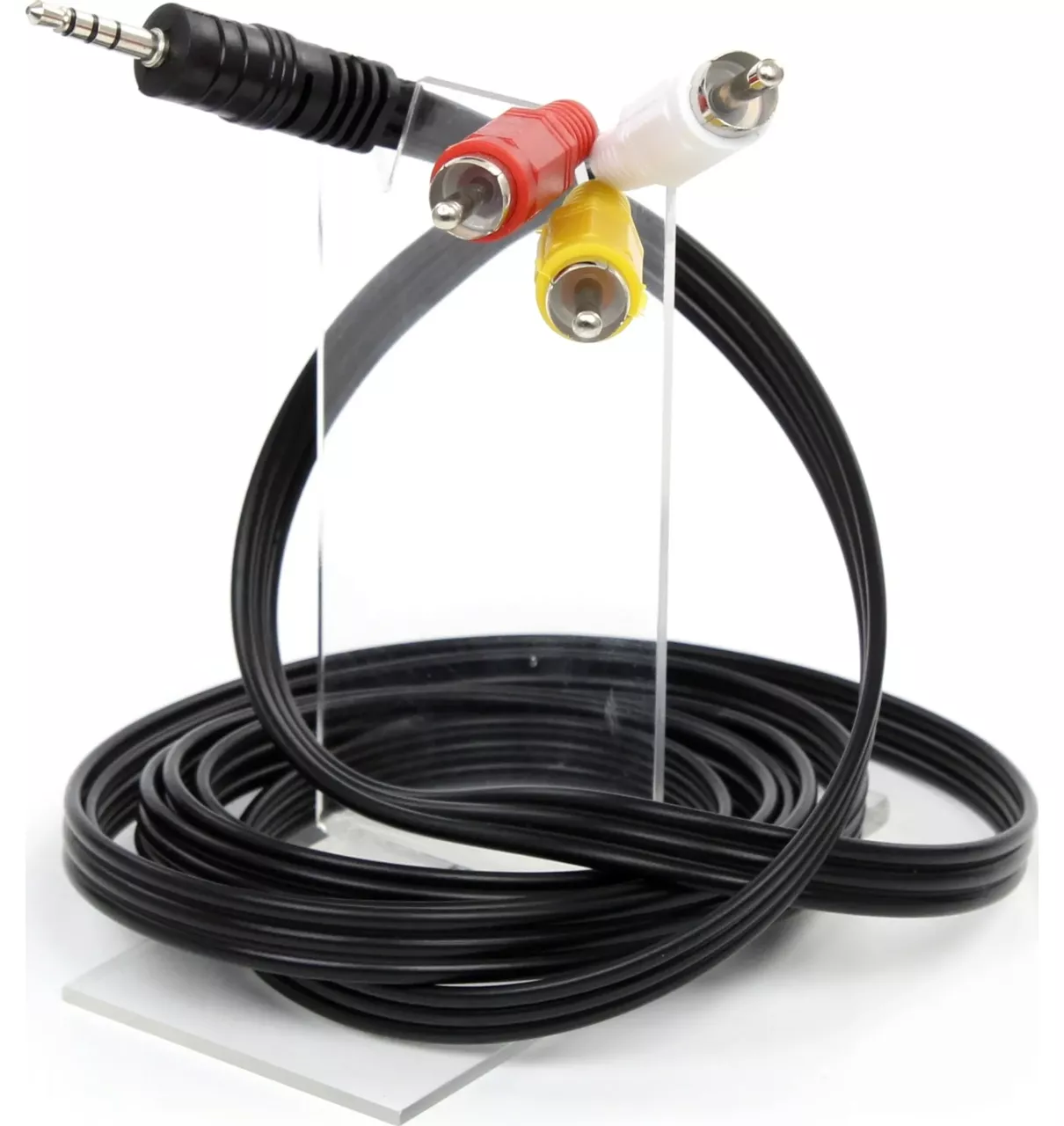 Видеокабель mini-Jack 3.5мм - 3RCA М-М 1.8м Black (17320) Atcom - фото 7