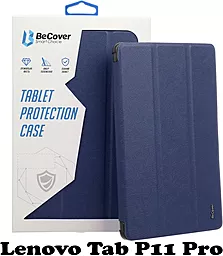 Чехол для планшета BeCover Smart Case для Lenovo Tab P11 Pro Deep Blue (707593) - фото Чехол для планшета BeCover Smart Case для Lenovo Tab P11 Pro Deep Blue (707593)