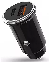 Автомобильное зарядное устройство с быстрой зарядкой XO CC25 18w PD USB-C/USB-A ports car charger black