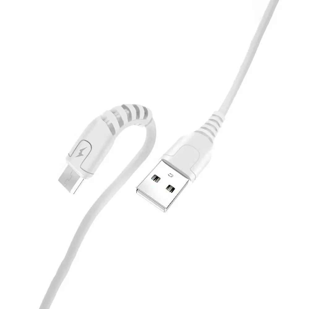 Кабель WUW X166 USB-A - micro USB 2a 1м cable white - фото 1