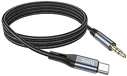 Аудио кабель Hoco DUP03 Aux mini Jack 3.5 mm - USB Type-C M/M Cable 1 м black - миниатюра 3