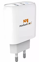 Сетевое зарядное устройство Marakoko 2 USB 2.4A Home Charger Lightning (Apple 8pin) White (MA16)