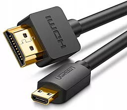 Видеокабель HD127 micro HDMI - HDMI v2.0 4k 60zh 3m black (30104) Ugreen - фото Видеокабель HD127 micro HDMI - HDMI v2.0 4k 60zh 3m black (30104) Ugreen