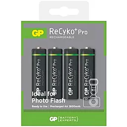 Аккумулятор GP AA ReCyko+Pro Photo Flash 2700 mAh 4шт (270AAHCE-2APCGBE4)