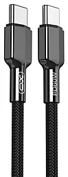 Кабель XO NB183B USB Type-C - Type-C 60w 3a 1м PD cable Black