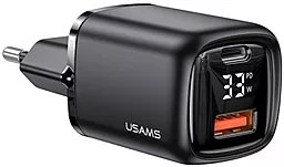 Сетевое зарядное устройство Usams T46 UD Series USB-A/USB-C PD&QC3.0 33W 3A with Lightning-Type-C cable Black - миниатюра 3
