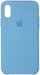 Чехол Silicone Case для Apple iPhone X, iPhone XS Cornflower - фото Чехол Silicone Case для Apple iPhone X, iPhone XS Cornflower