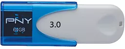 Флешка PNY 64 GB Attache 4 USB 3.0 (FD64GATT430-EF) Blue - фото Флешка PNY 64 GB Attache 4 USB 3.0 (FD64GATT430-EF) Blue