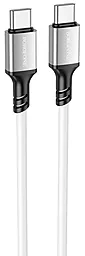 Кабель Borofone BX83 Famous USB Type-C - Type-C 60w 3a 1м PD cable White - фото Кабель Borofone BX83 Famous USB Type-C - Type-C 60w 3a 1м PD cable White