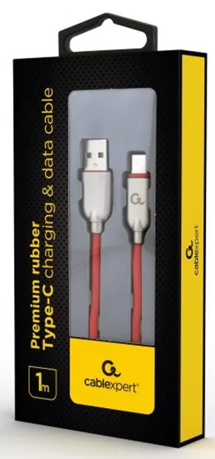 Кабель Cablexpert USB-A - Type-C 10.5w 1м cable Red (CC-USB2R-AMCM-1M-R) - фото 2