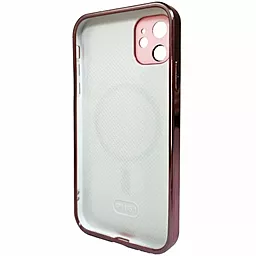 Чехол AG Glass Sapphire Frame MagSafe Logo for Apple iPhone 11 Pink - миниатюра 2