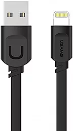 Кабель Usams U-Trans USB-A - Lightning 12w 2.4a 0.25м cable Black (US-SJ007)
